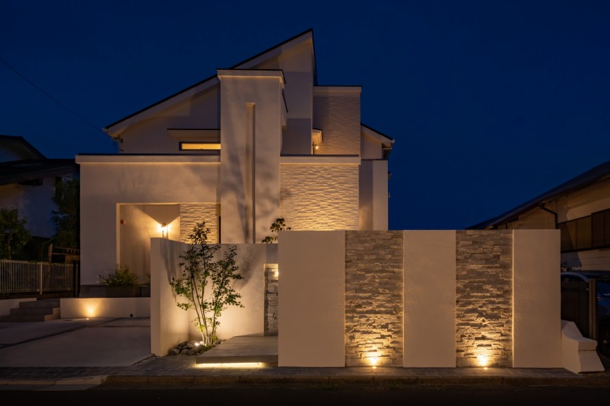 東京都町田市 夜も美しいエクステリアガーデン