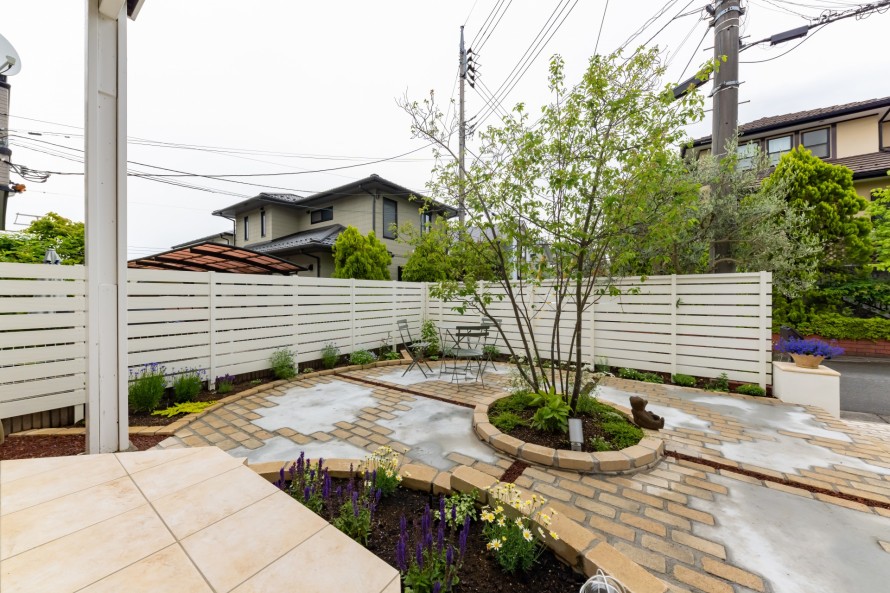 地植えができる花壇スペース